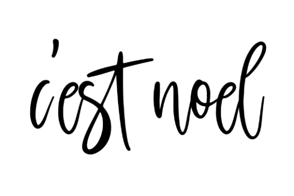 C’est Noël: A Sophisticated Embroidery Script for Thoughtful Holiday Making