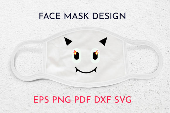 Face Mask Designs. Smile Face. Devil.