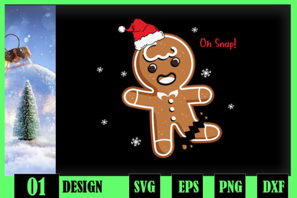 Gingerbread Oh Snap Funny Christmas