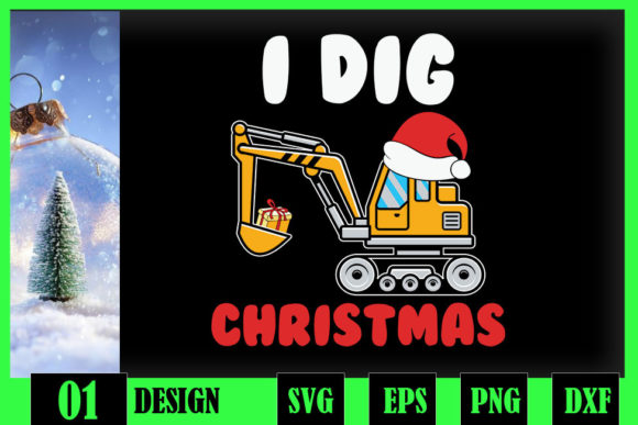 Kids I Dig Christmas Excavator Tractor