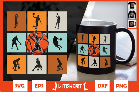 Retro Basketball Silhouette Player