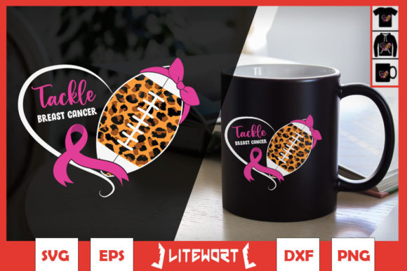 Tackle Breast Cancer Pink Ribbon Leopard