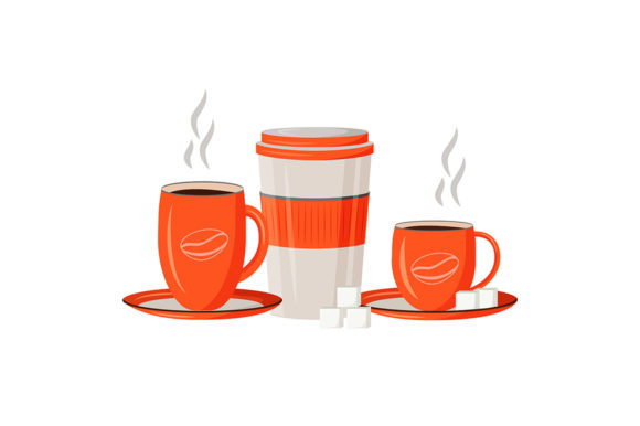 Tree Cups Cartoon Vector Illustration